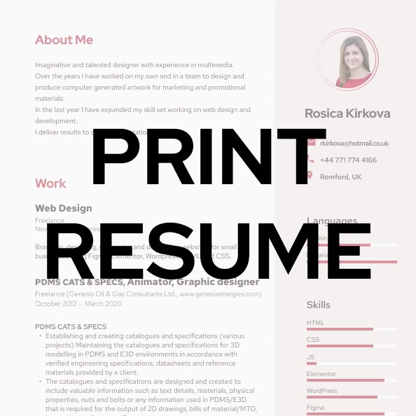 Resume to print